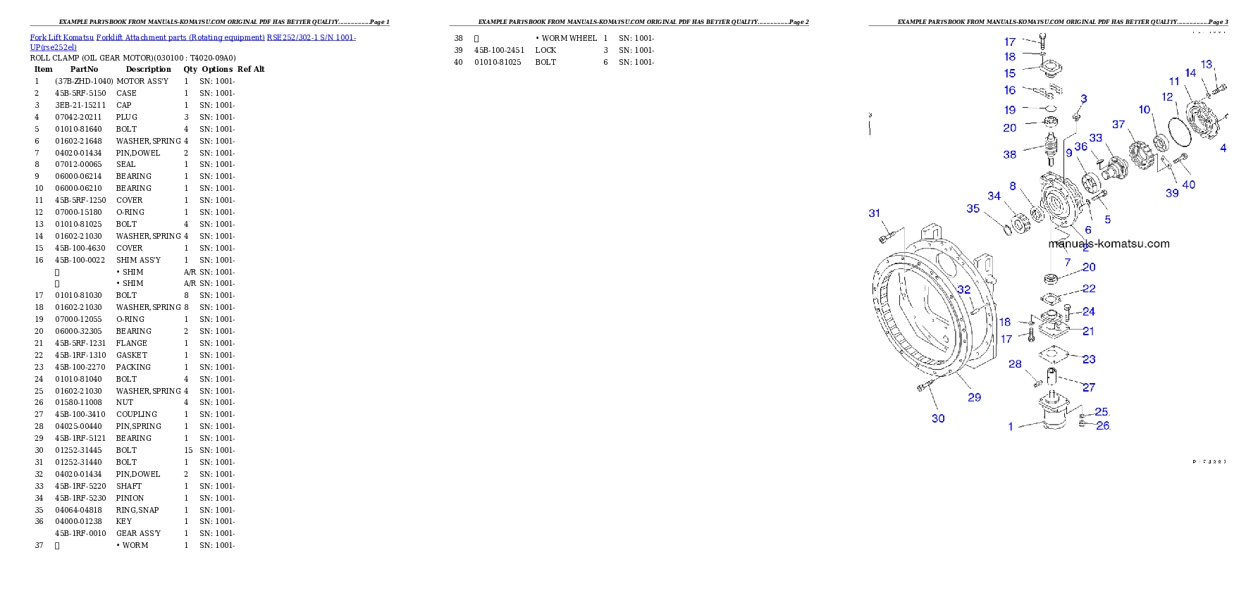 Protected: RSE252/302-1 S/N 1001-UP Partsbook