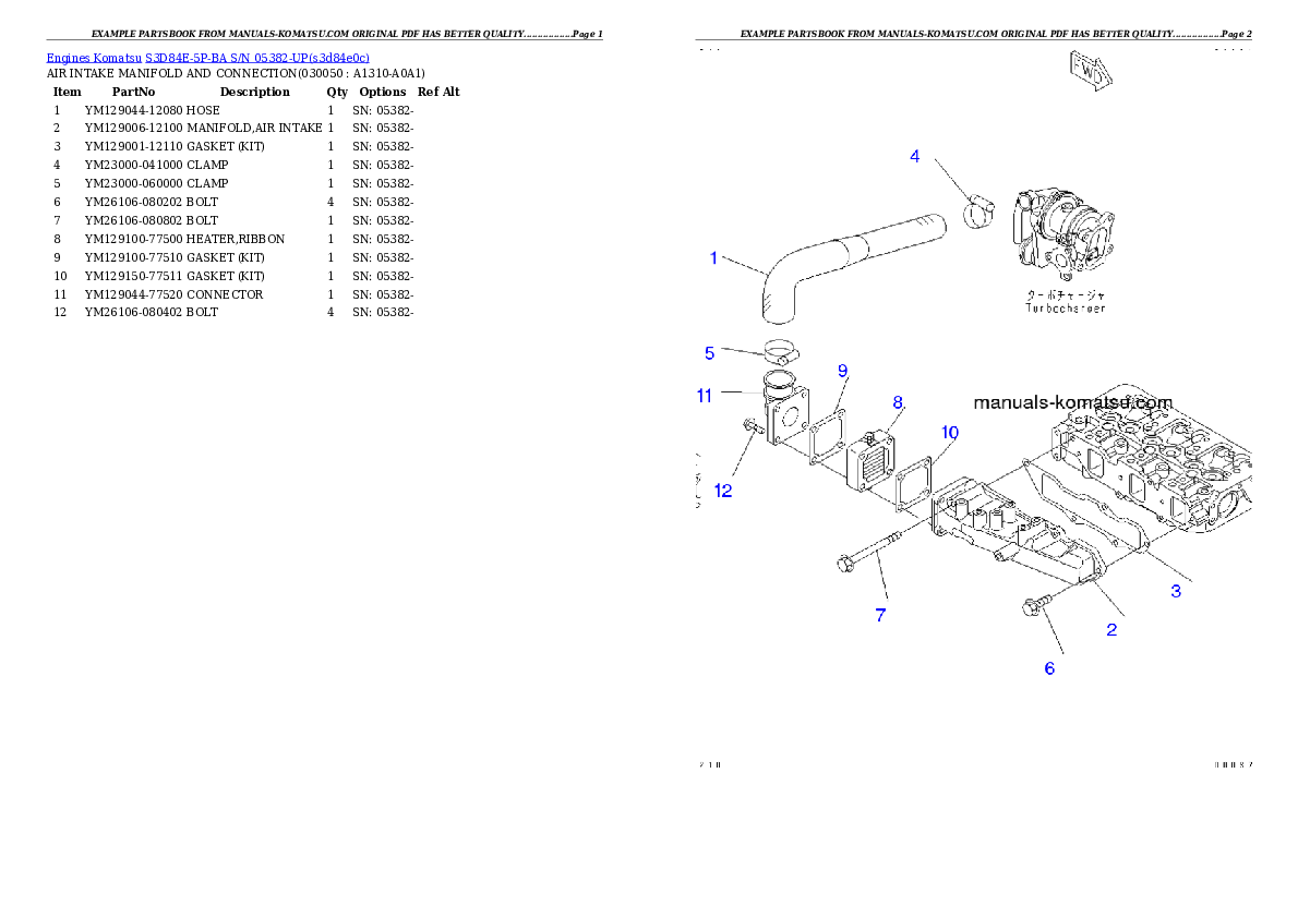 Protected: S3D84E-5P-BA S/N 05382-UP Partsbook