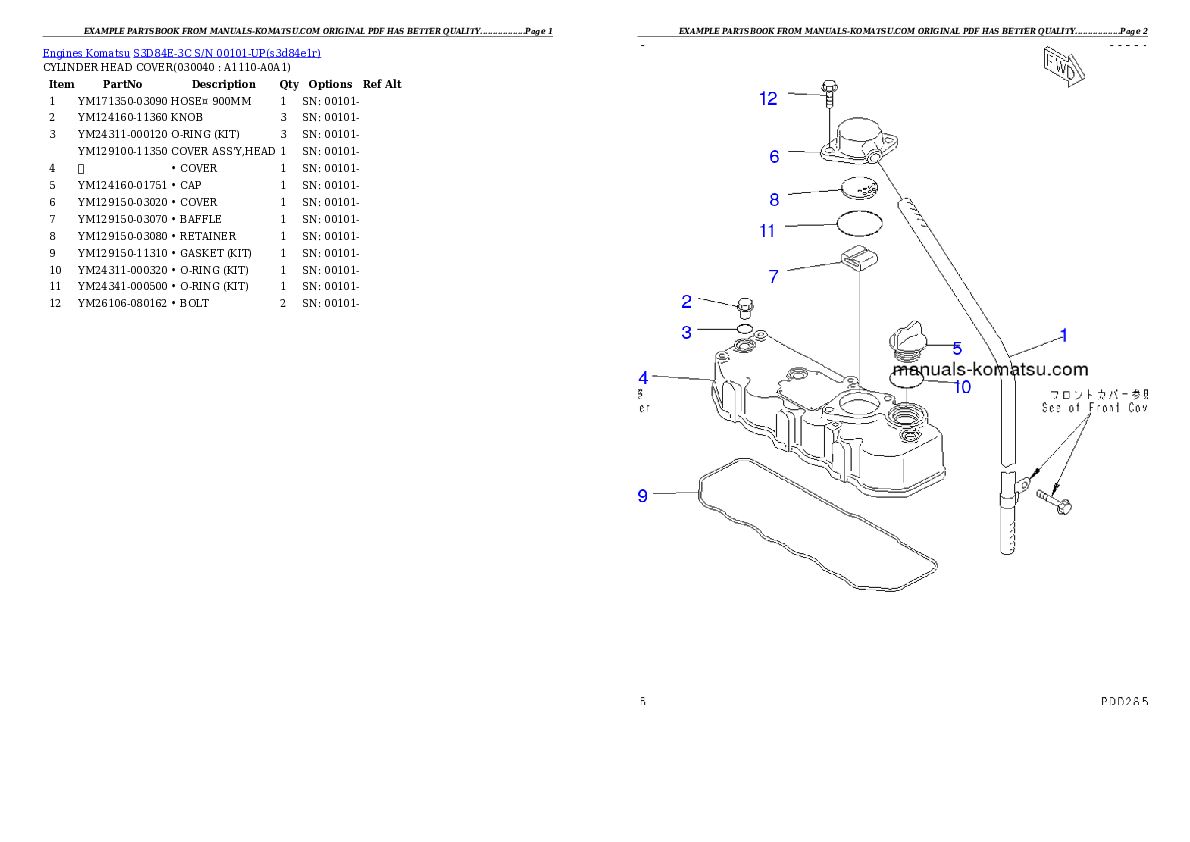 Protected: S3D84E-3C S/N 00101-UP Partsbook