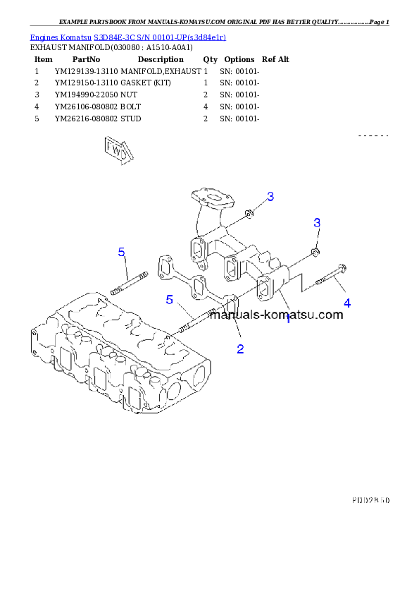 Protected: S3D84E-3C S/N 00101-UP Partsbook