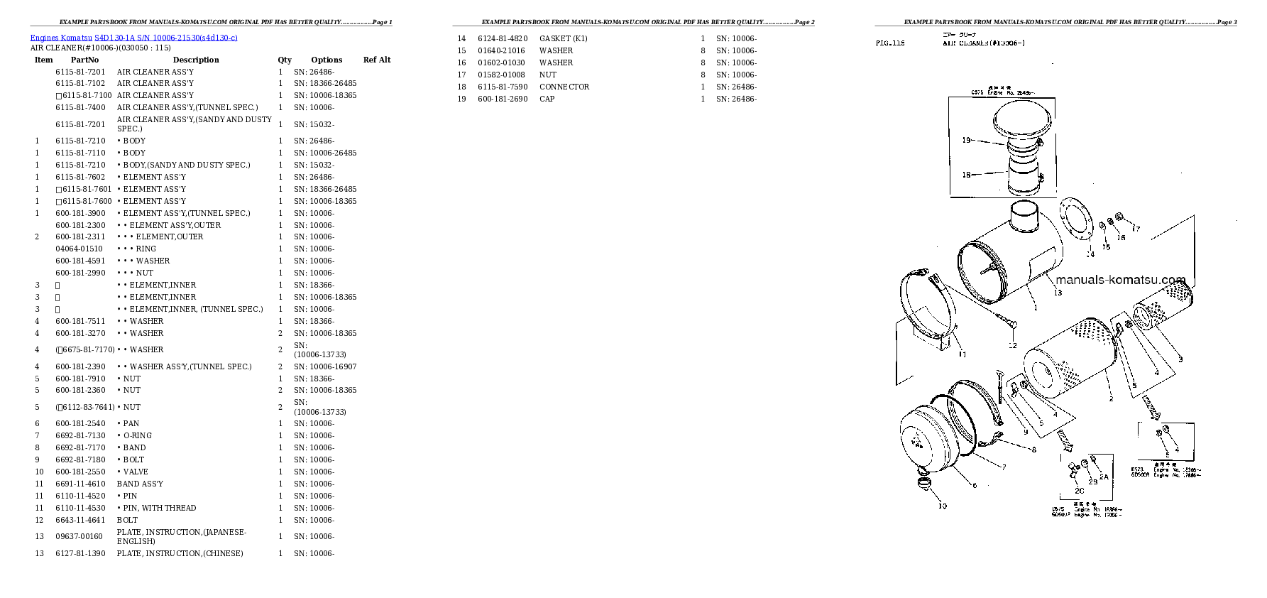 Protected: S4D130-1A S/N 10006-21530 Partsbook