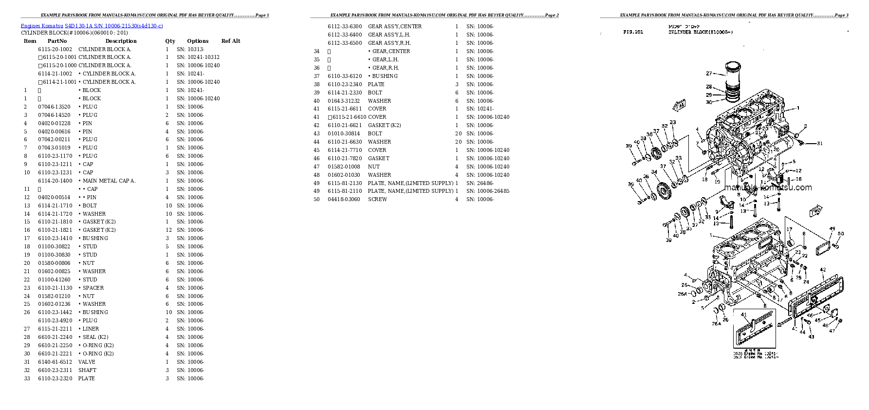 Protected: S4D130-1A S/N 10006-21530 Partsbook