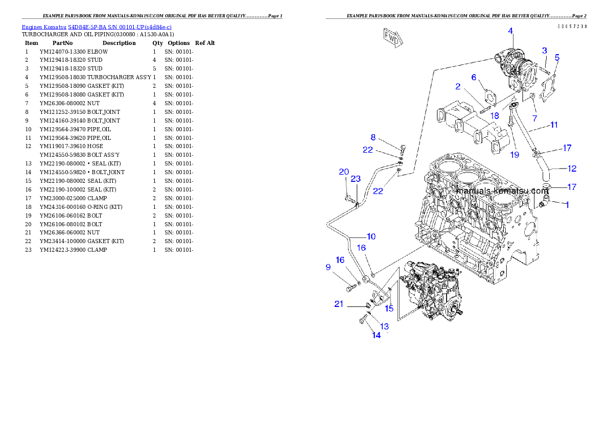 Protected: S4D84E-5P-BA S/N 00101-UP Partsbook
