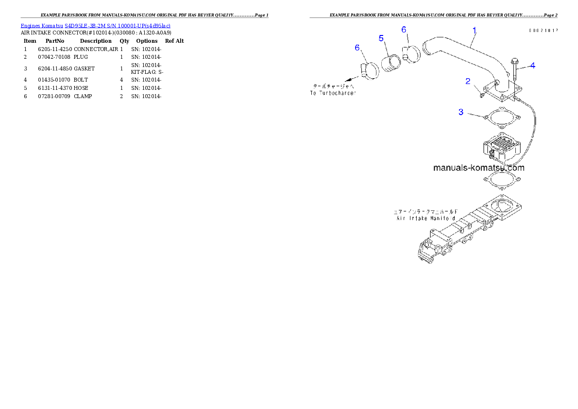 Protected: S4D95LE-3B-2M S/N 100001-UP Partsbook