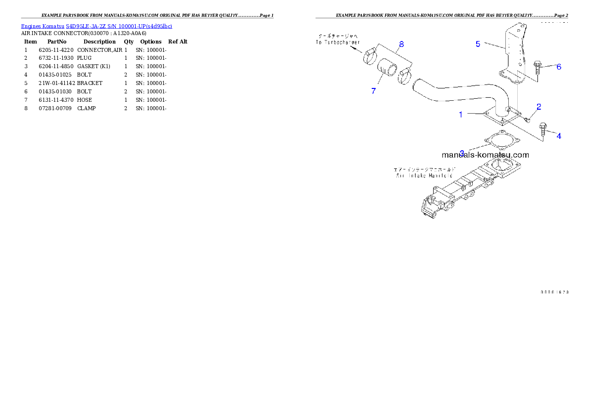 Protected: S4D95LE-3A-2Z S/N 100001-UP Partsbook