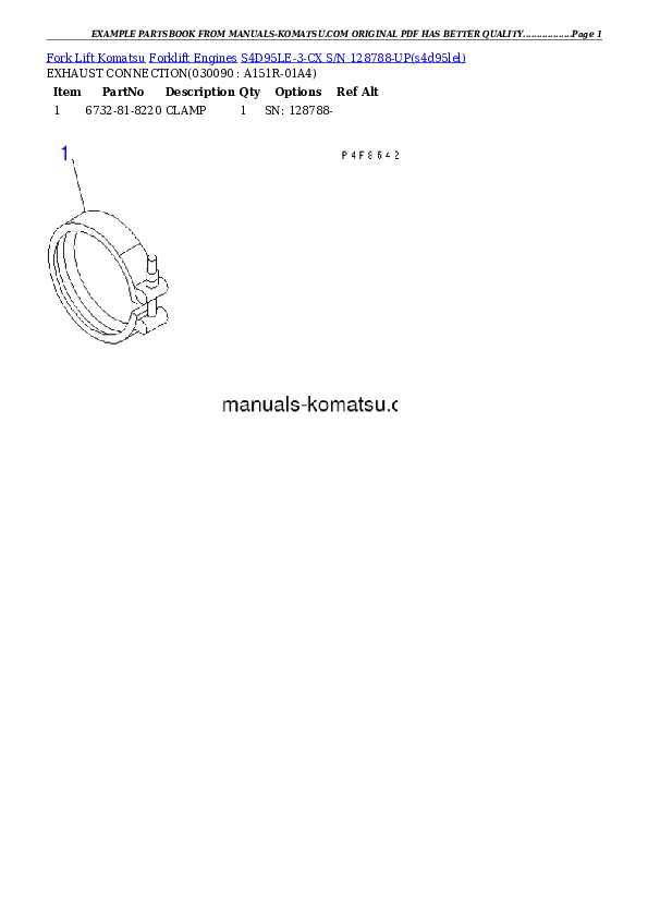 Protected: S4D95LE-3-CX S/N 128788-UP Partsbook