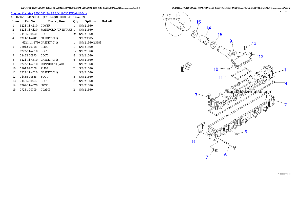 Protected: S6D108E-2A-S6 S/N 19030-UP Partsbook