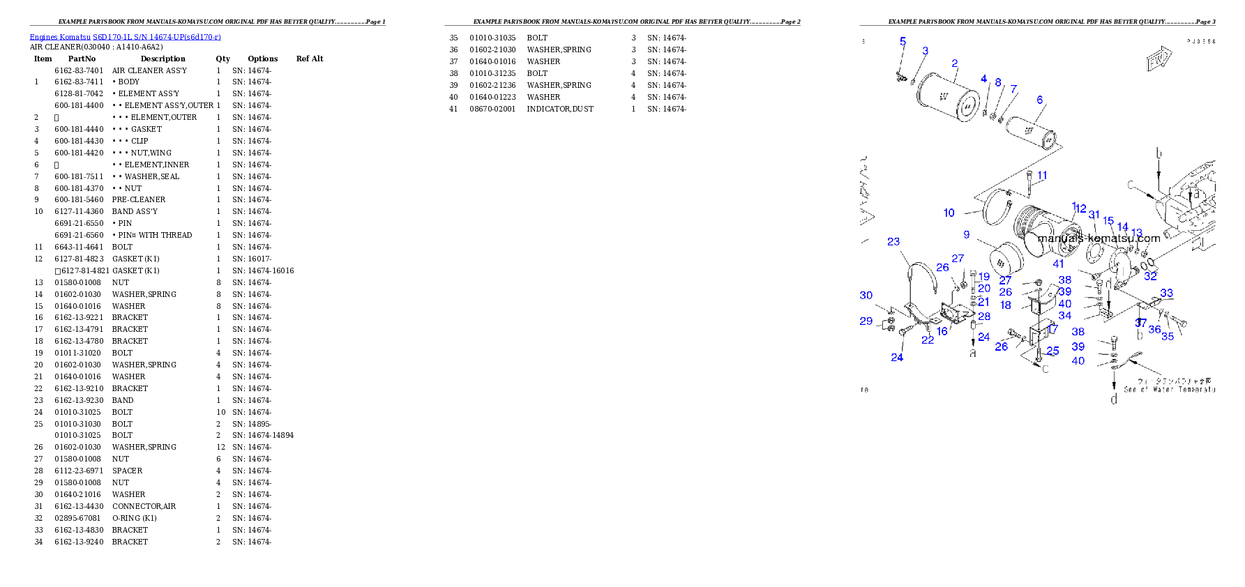 Protected: S6D170-1L S/N 14674-UP Partsbook