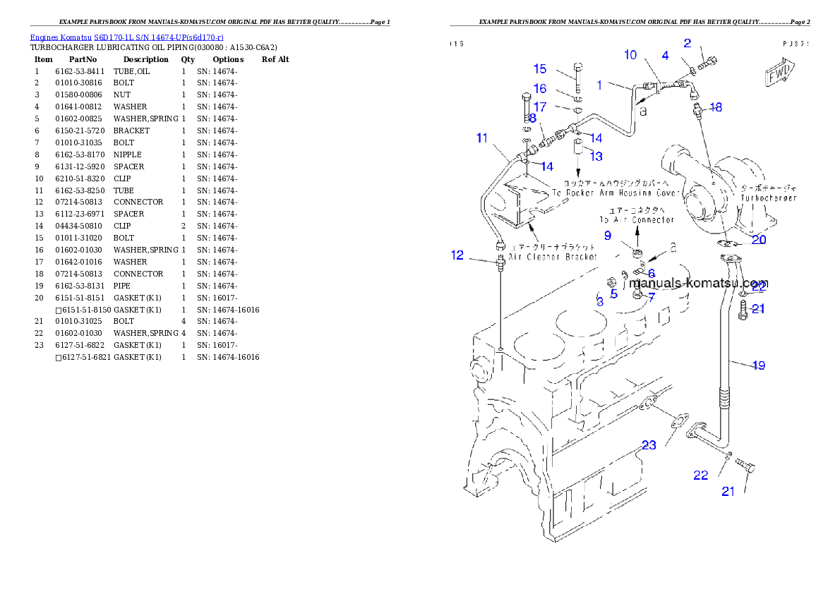 Protected: S6D170-1L S/N 14674-UP Partsbook