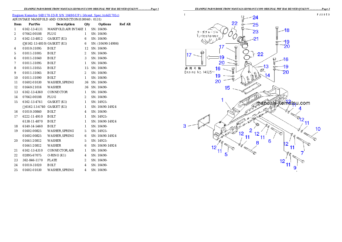 Protected: S6D170-1D-R S/N 10490-UP (-50cent. Spec.) Partsbook