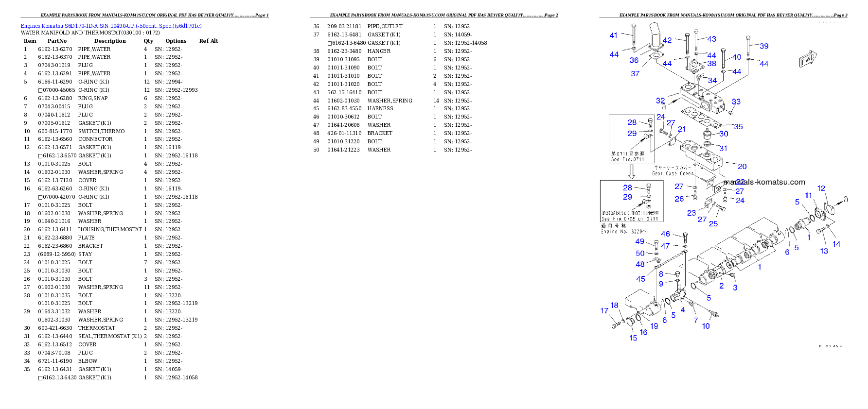 Protected: S6D170-1D-R S/N 10490-UP (-50cent. Spec.) Partsbook