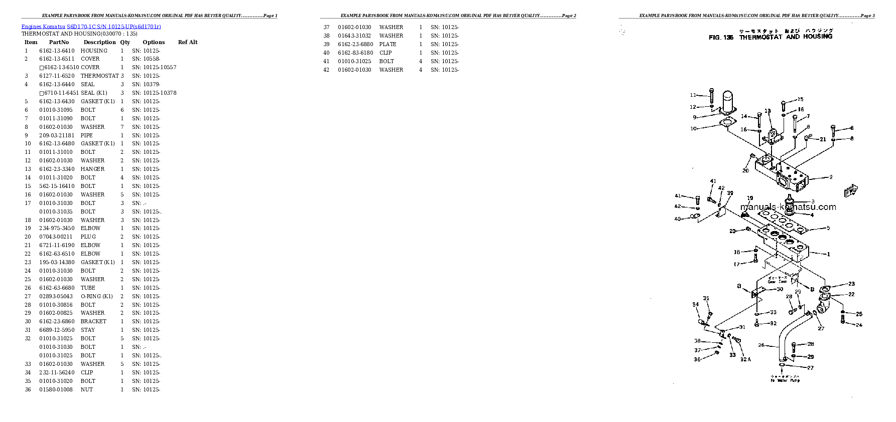 Protected: S6D170-1C S/N 10125-UP Partsbook