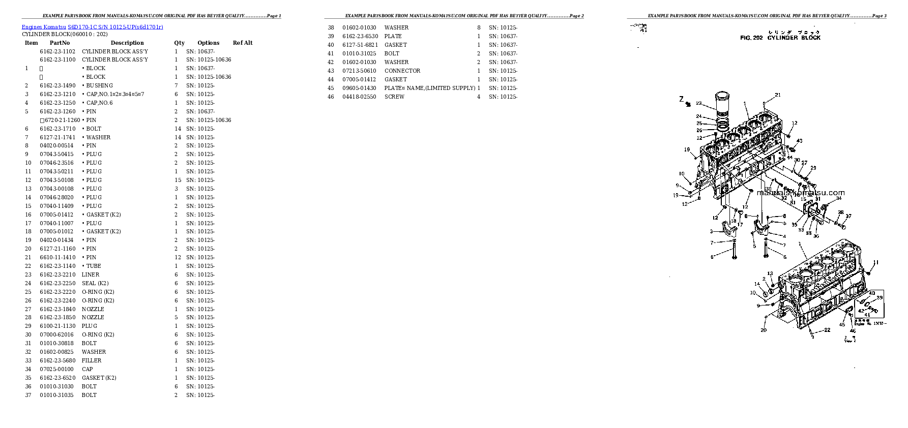 Protected: S6D170-1C S/N 10125-UP Partsbook