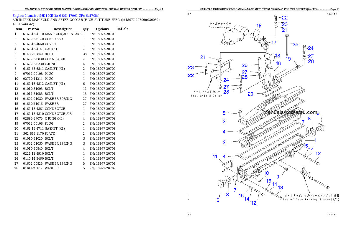 Protected: S6D170E-2A-6 S/N 17001-UP Partsbook