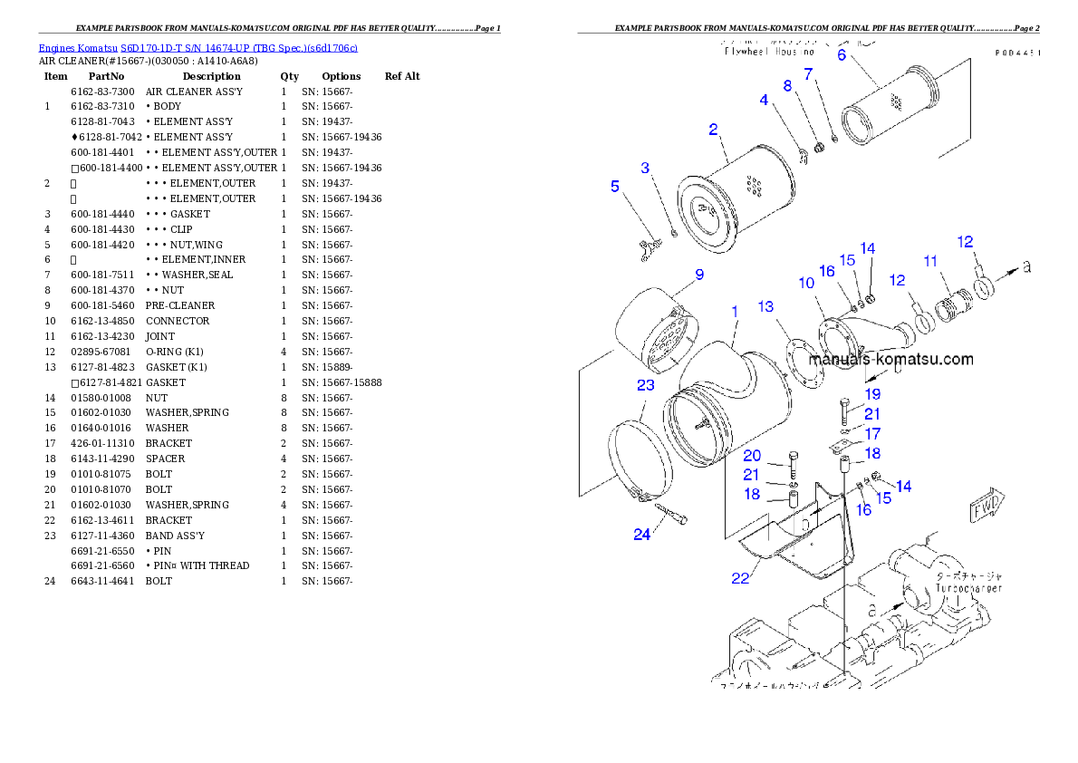 Protected: S6D170-1D-T S/N 14674-UP (TBG Spec.) Partsbook