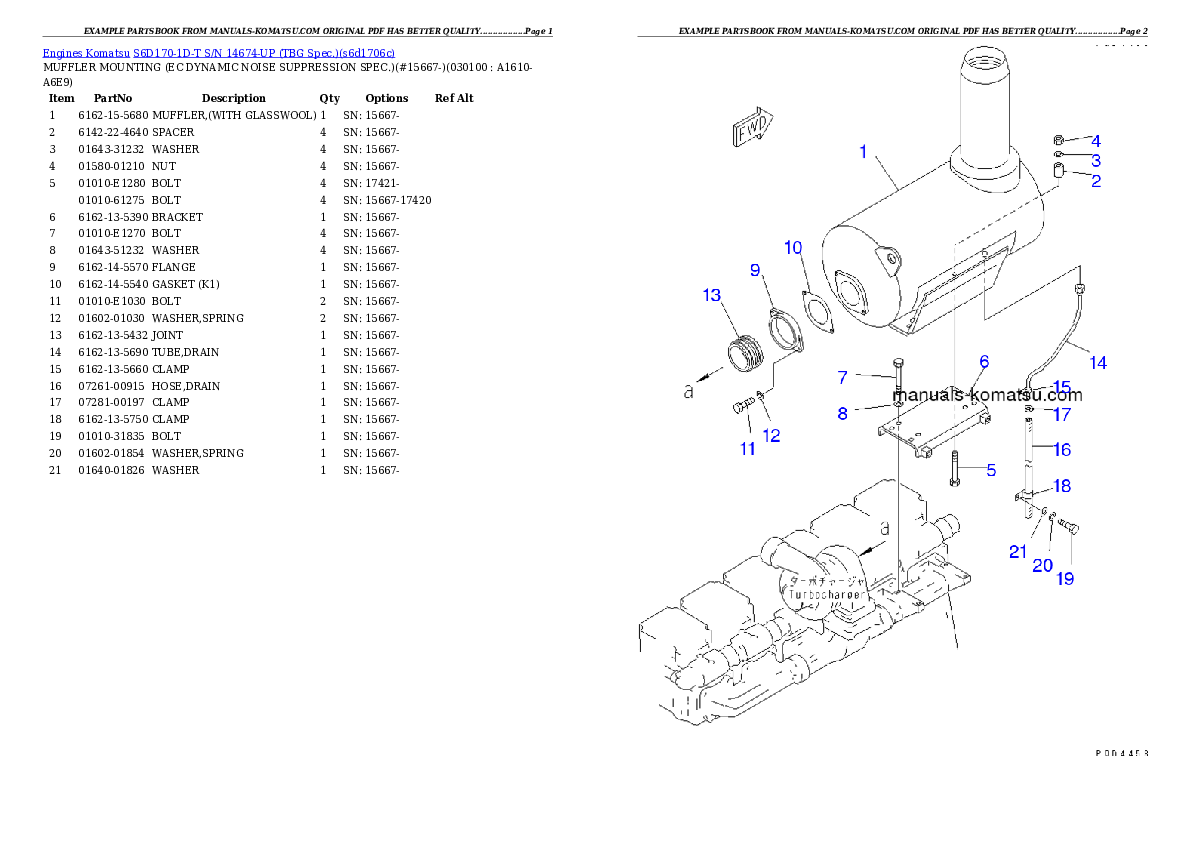 Protected: S6D170-1D-T S/N 14674-UP (TBG Spec.) Partsbook
