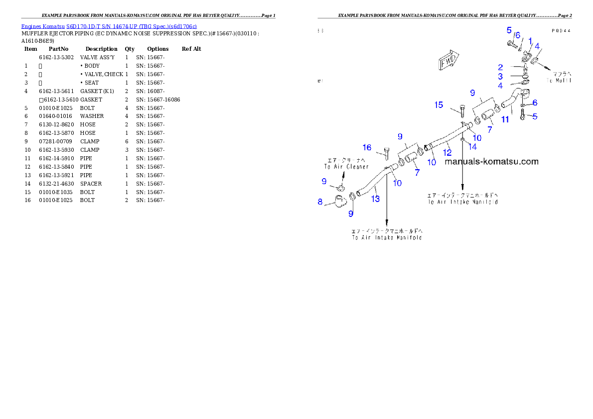 Protected: S6D170-1D-T S/N 14674-UP (TBG Spec.) Partsbook