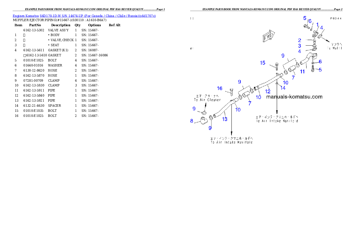 Protected: S6D170-1D-W S/N 14674-UP (For Canada / China / Chile / Russia) Partsbook