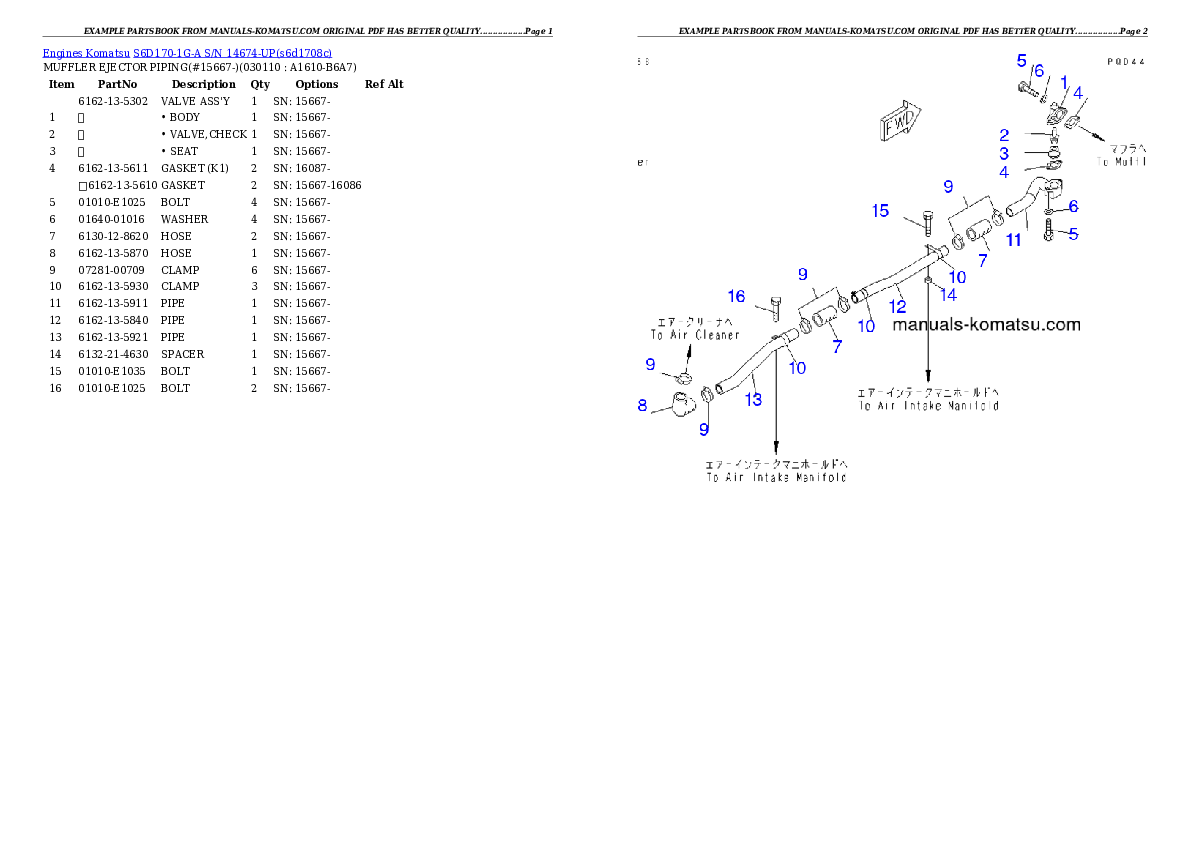 Protected: S6D170-1G-A S/N 14674-UP Partsbook