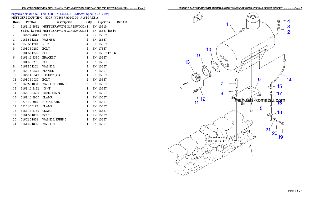 Protected: S6D170-1G-B S/N 14674-UP (-50cent. Spec.) Partsbook