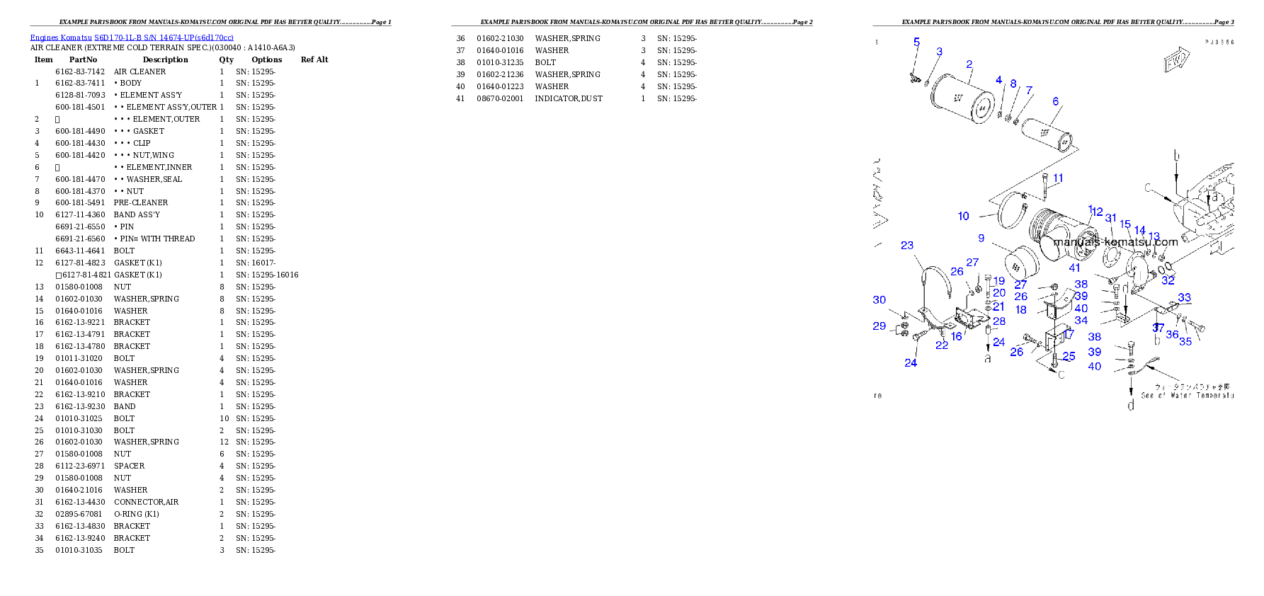 Protected: S6D170-1L-B S/N 14674-UP Partsbook