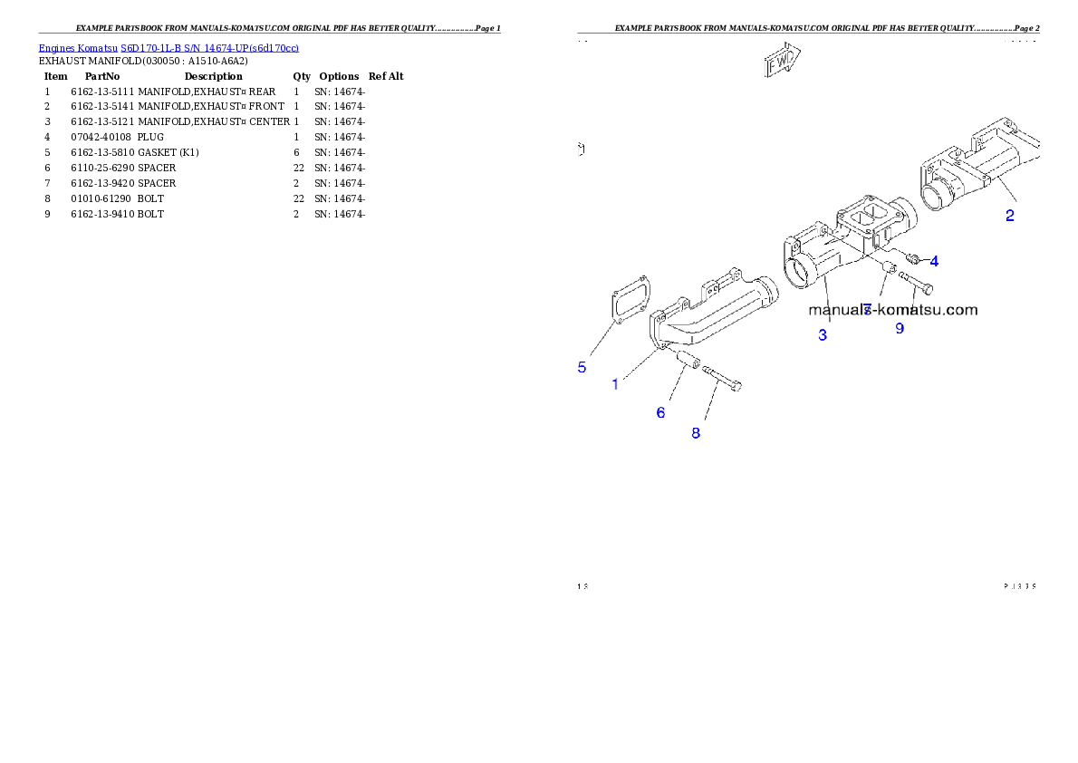 Protected: S6D170-1L-B S/N 14674-UP Partsbook