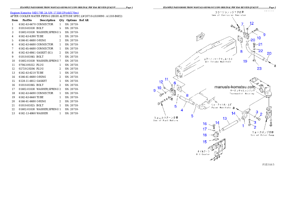 Protected: S6D170E-2A S/N 17358-UP Partsbook