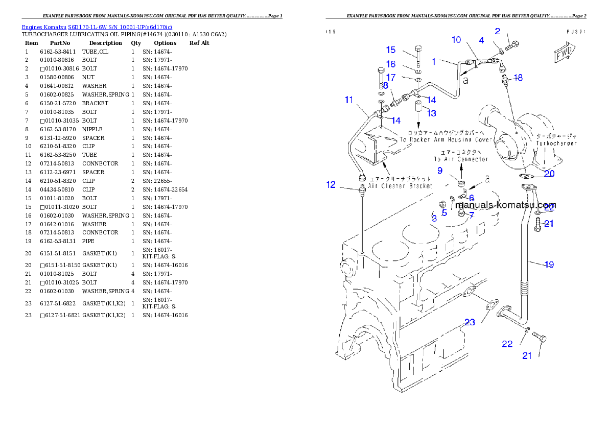 Protected: S6D170-1L-6W S/N 10001-UP Partsbook