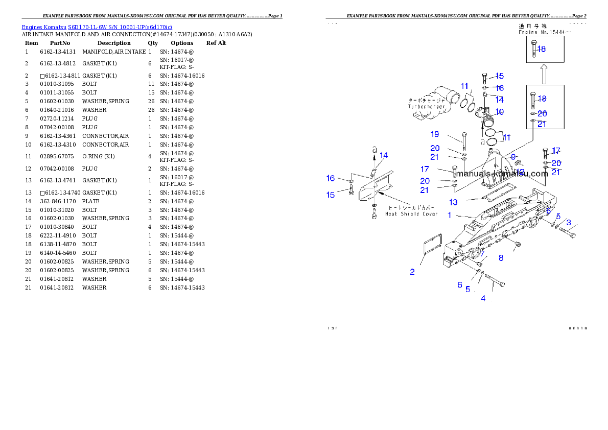 Protected: S6D170-1L-6W S/N 10001-UP Partsbook
