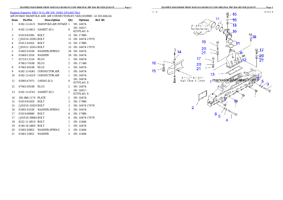 Protected: S6D170-1L-6W S/N 10001-UP Partsbook