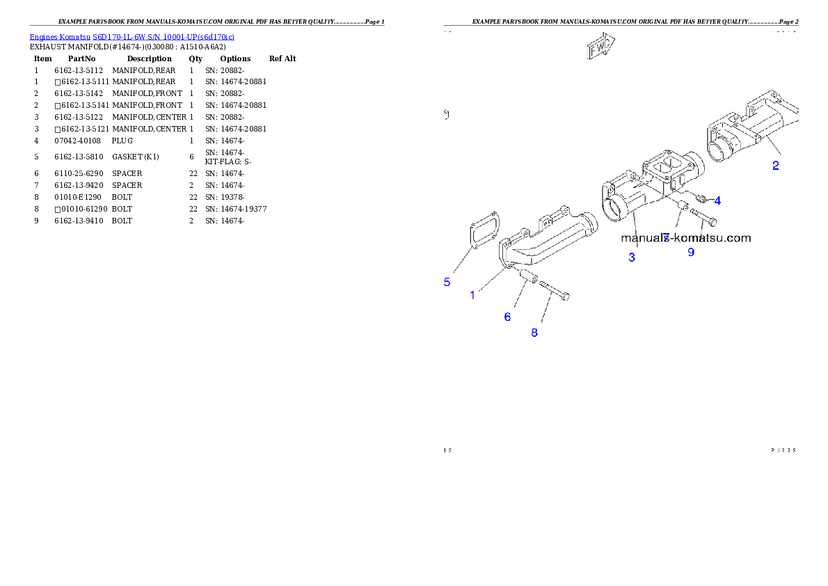 Protected: S6D170-1L-6W S/N 10001-UP Partsbook