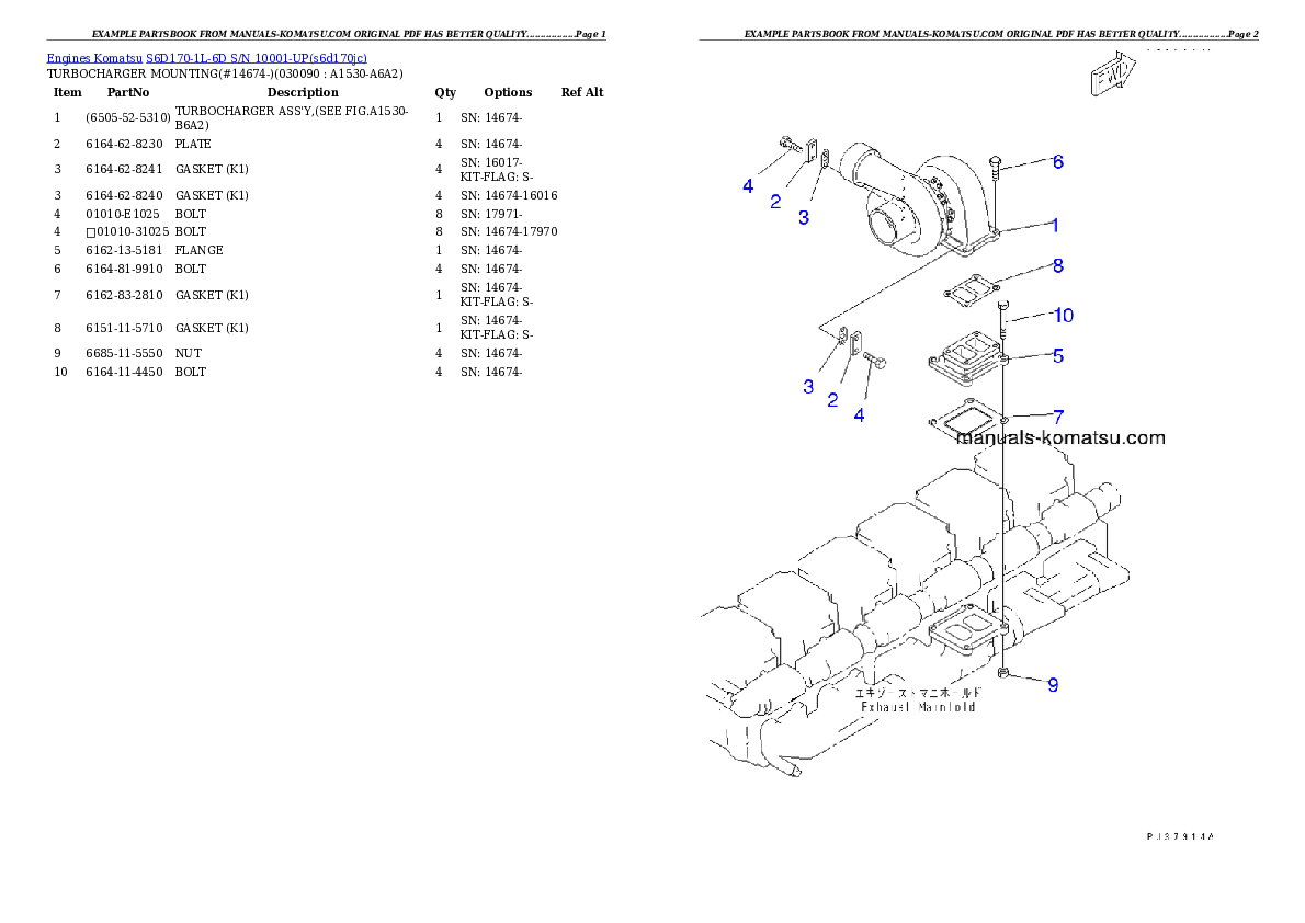 Protected: S6D170-1L-6D S/N 10001-UP Partsbook