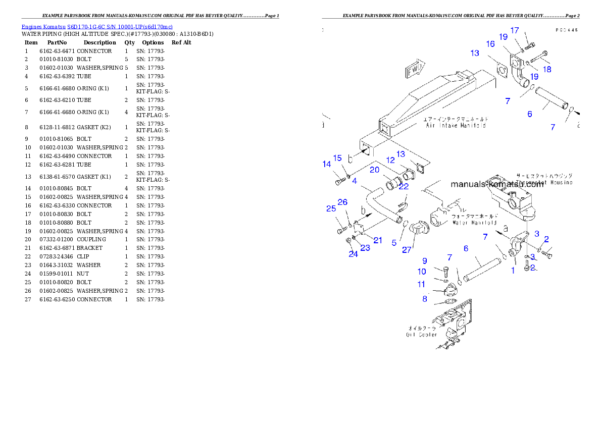 Protected: S6D170-1G-6C S/N 10001-UP Partsbook