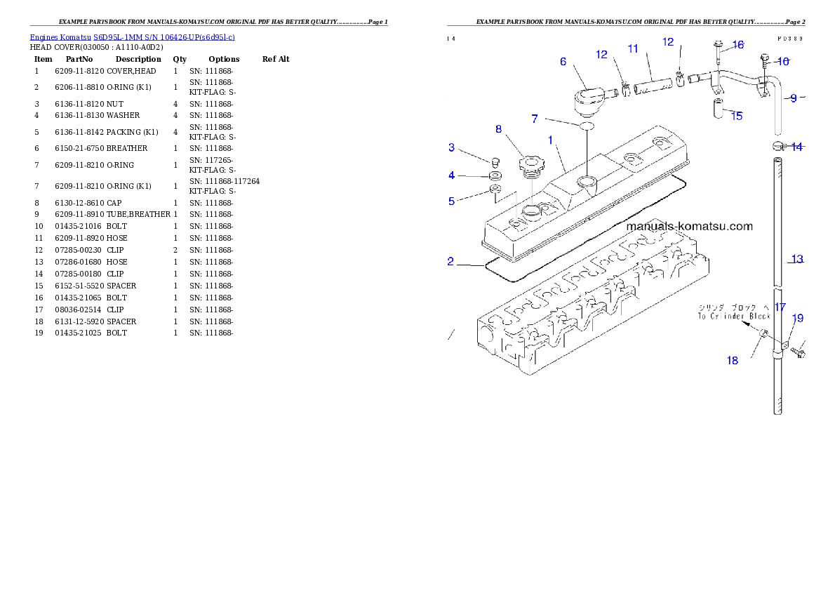 Protected: S6D95L-1MM S/N 106426-UP Partsbook