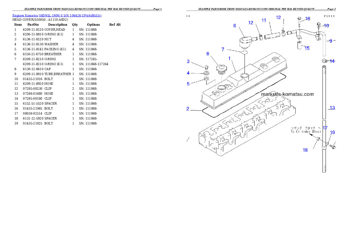 Protected: S6D95L-1MM-S S/N 106426-UP Partsbook