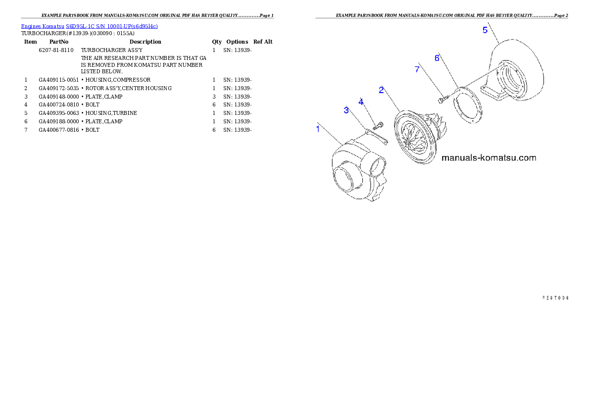 Protected: S6D95L-1C S/N 10001-UP Partsbook