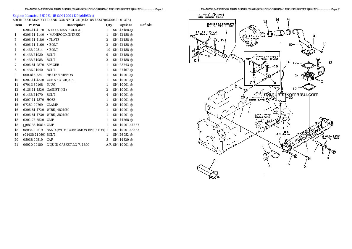 Protected: S6D95L-1B S/N 10001-UP Partsbook