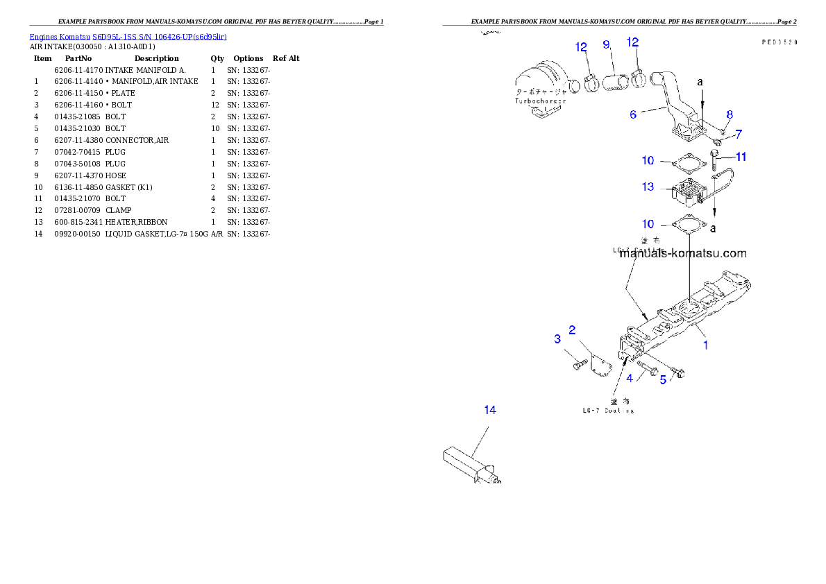 Protected: S6D95L-1SS S/N 106426-UP Partsbook
