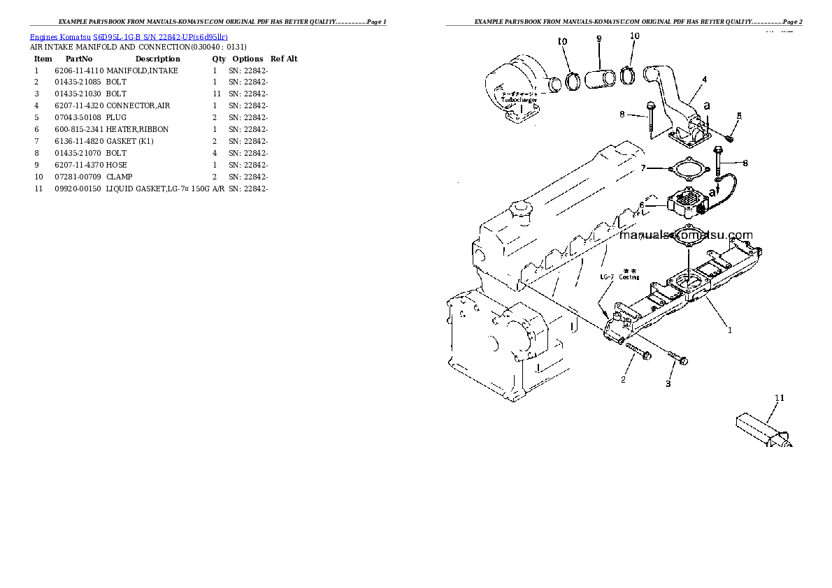 Protected: S6D95L-1G-B S/N 22842-UP Partsbook