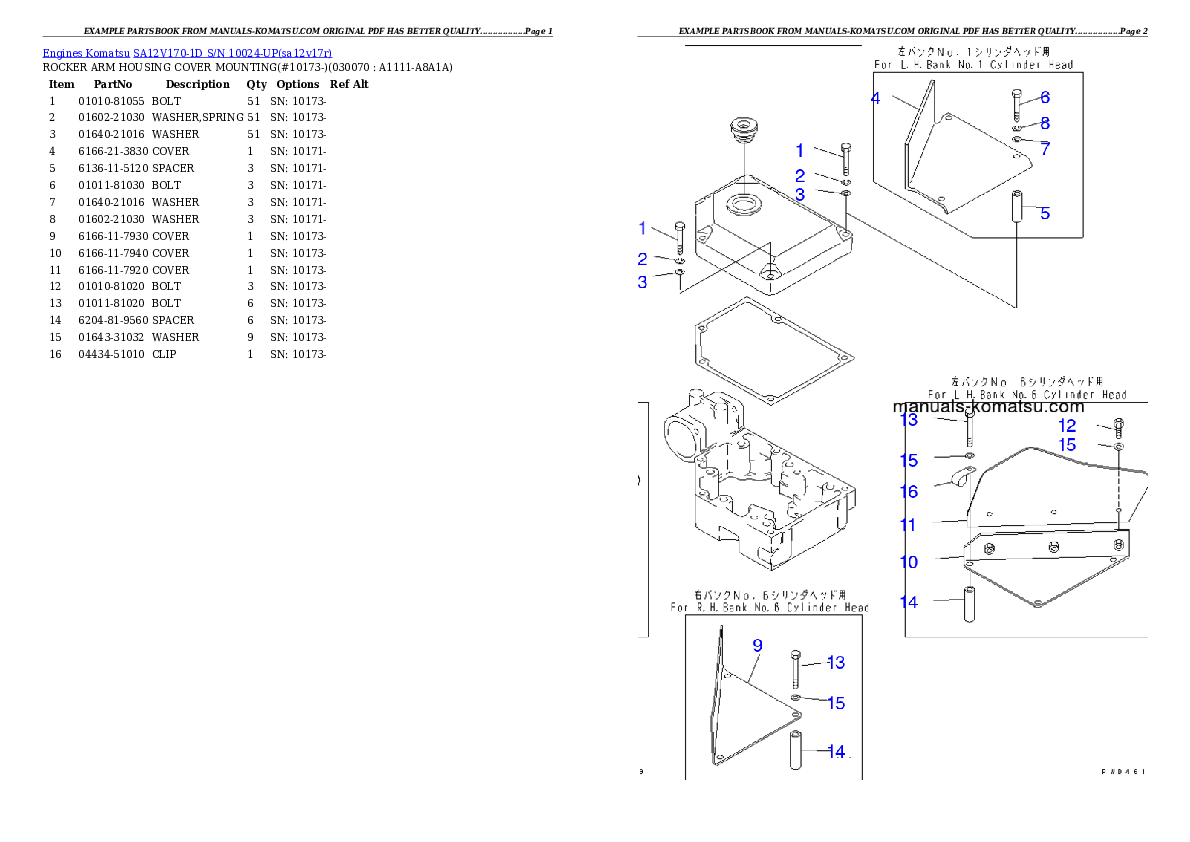 Protected: SA12V170-1D S/N 10024-UP Partsbook