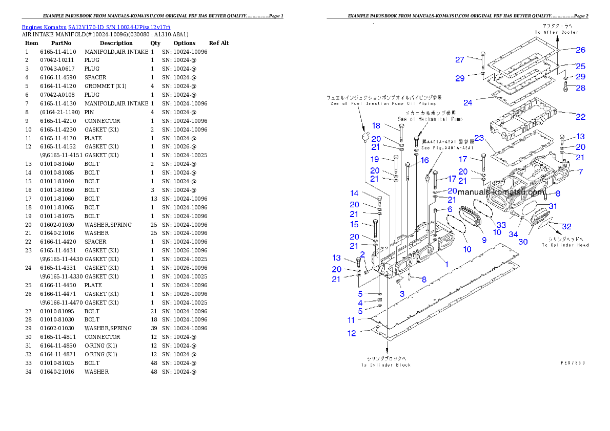 Protected: SA12V170-1D S/N 10024-UP Partsbook