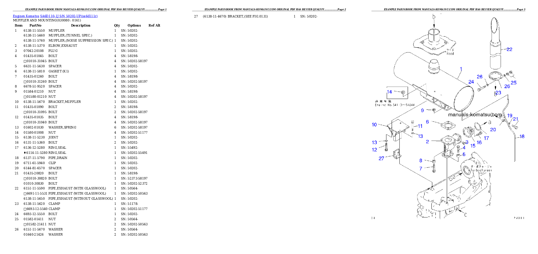 Protected: SA6D110-1J S/N 50202-UP Partsbook