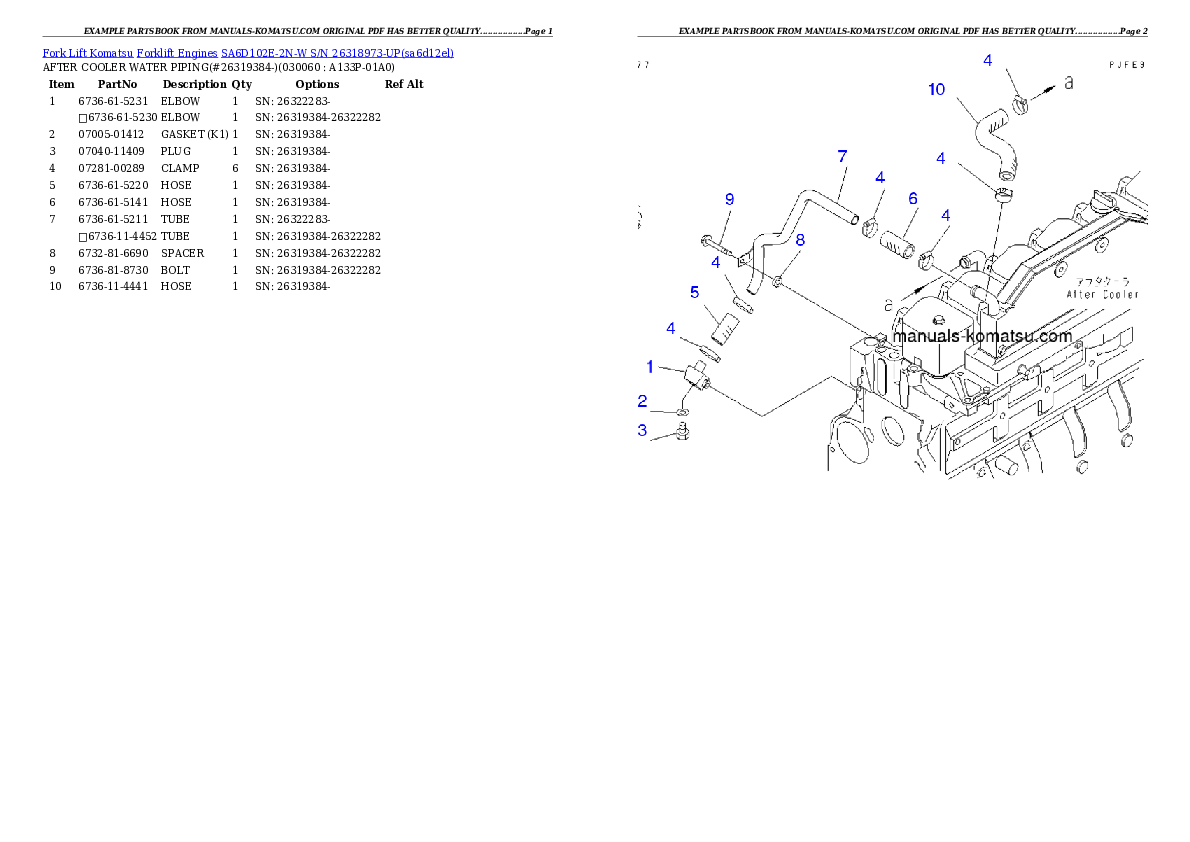 Protected: SA6D102E-2N-W S/N 26318973-UP Partsbook