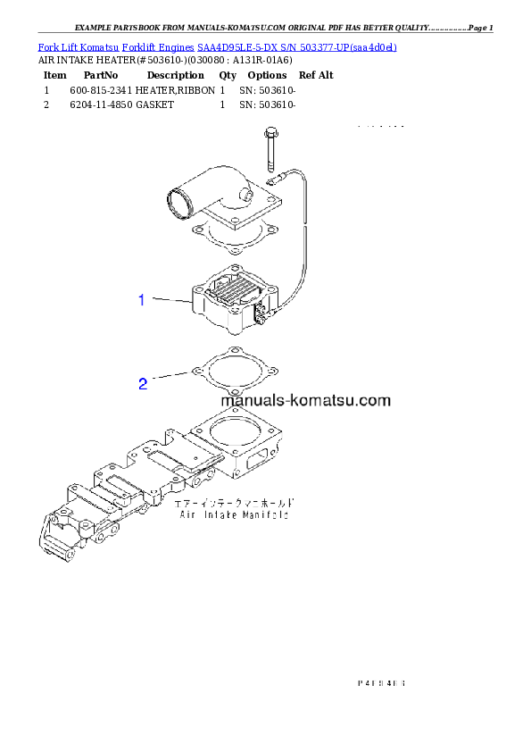 Protected: SAA4D95LE-5-DX S/N 503377-UP Partsbook