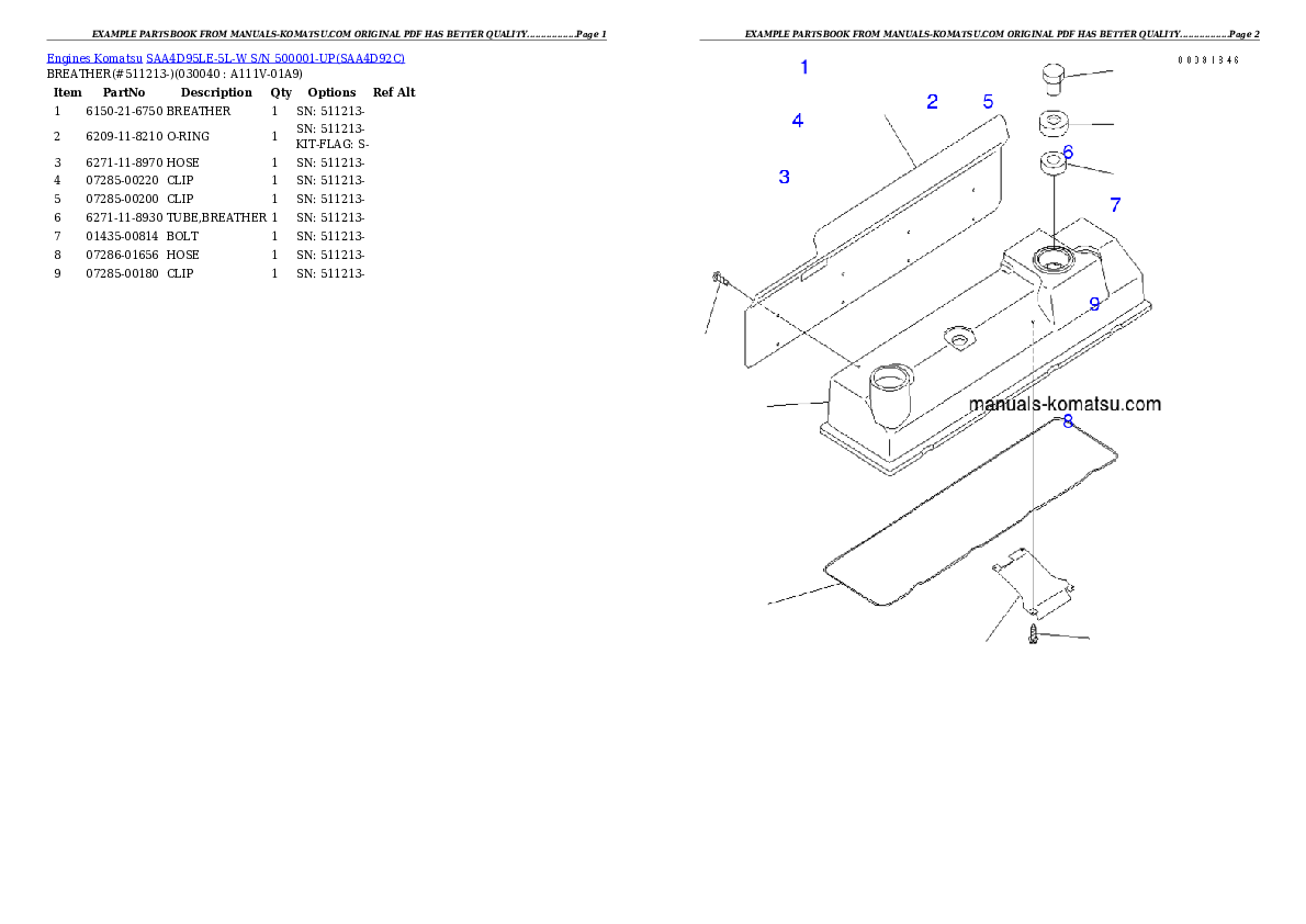 Protected: SAA4D95LE-5L-W S/N 500001-UP Partsbook