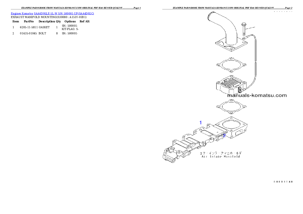 Protected: SAA4D95LE-5L-W S/N 500001-UP Partsbook