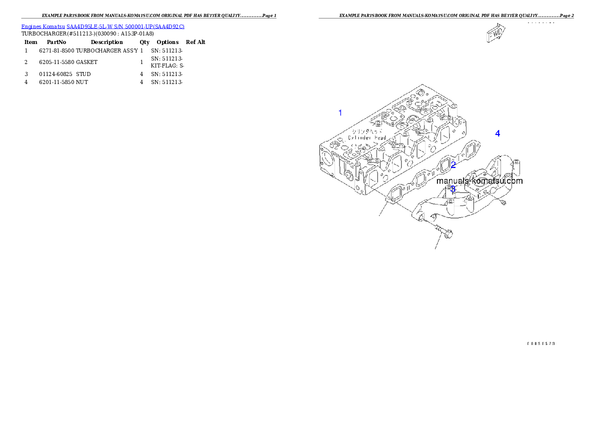 Protected: SAA4D95LE-5L-W S/N 500001-UP Partsbook