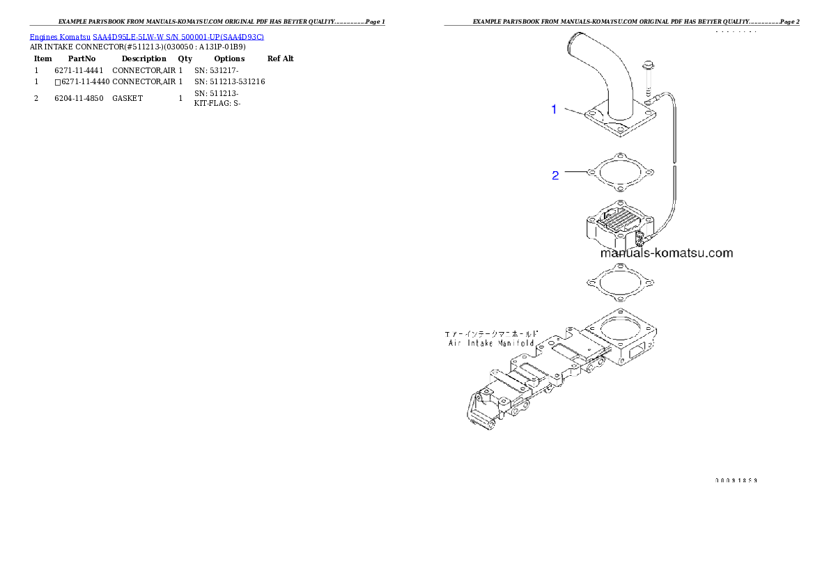 Protected: SAA4D95LE-5LW-W S/N 500001-UP Partsbook