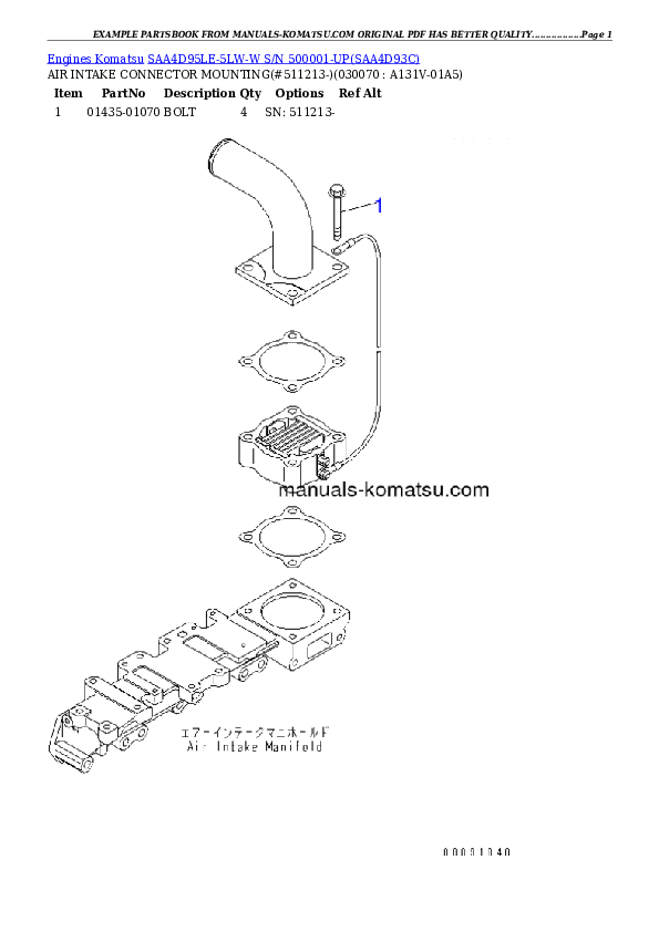 Protected: SAA4D95LE-5LW-W S/N 500001-UP Partsbook