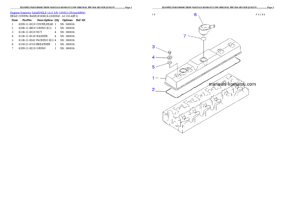 Protected: SAA6D95LE-1A-S S/N 150915-UP Partsbook